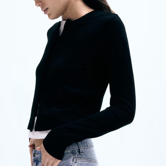 H&M Sweaters - H & M Classic Black Round Neck Buttondown Cardigan Sweater Size- XL